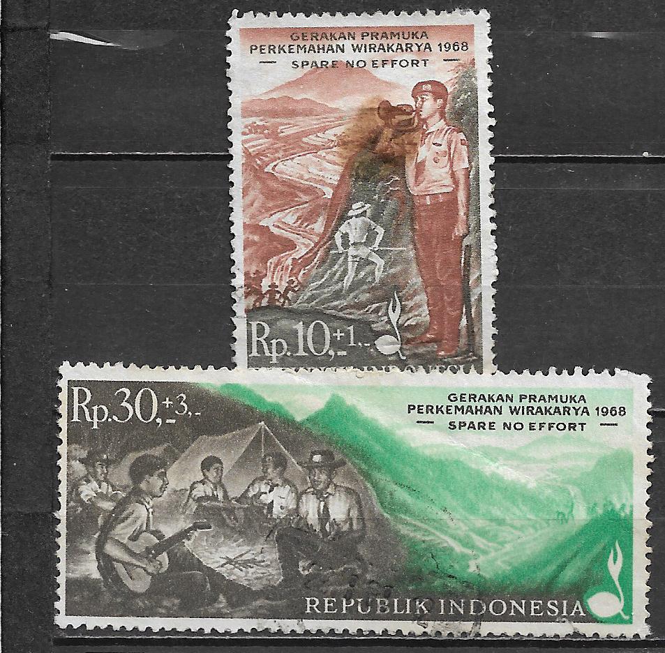 Indonesie 1968 Padvinderij scouting, Verzenden, Gestempeld, Zuidoost-Azië