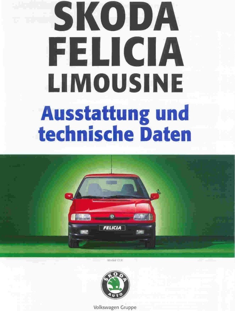 Skoda Felicia Limousine Ausstattung und technische Daten, Ophalen of Verzenden, Nieuw, Overige merken