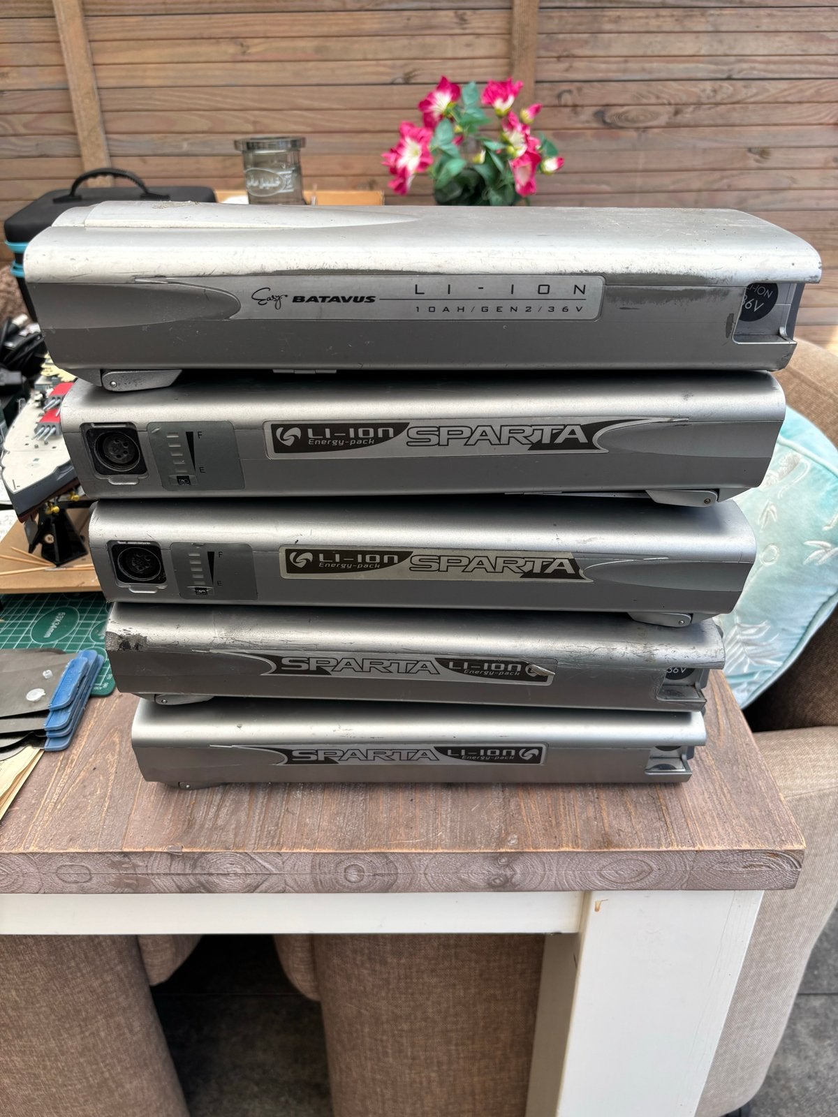 5x Sparta/Batavus Li-ion Accu's (defect) voor revisie, Fietsen en Brommers, Gebruikt
