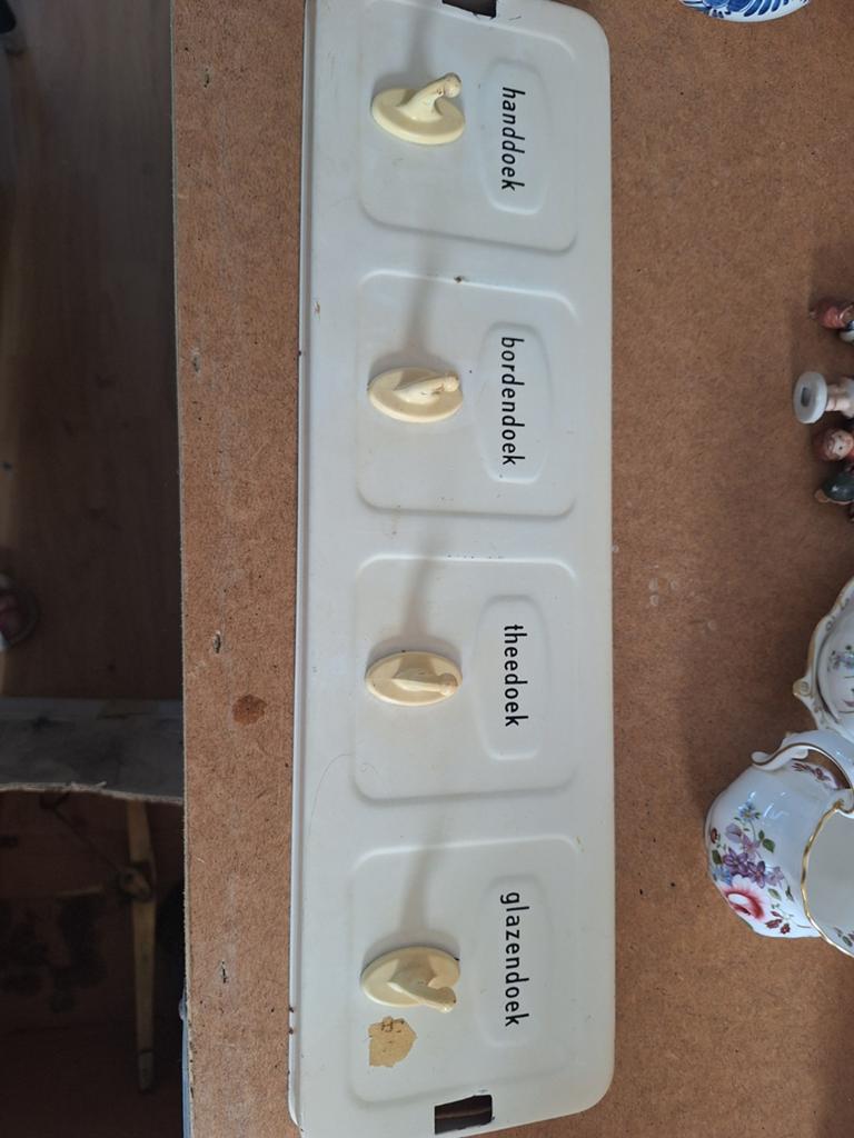 Vintage Keukenrekje met Haken voor Handdoeken, Ophalen of Verzenden