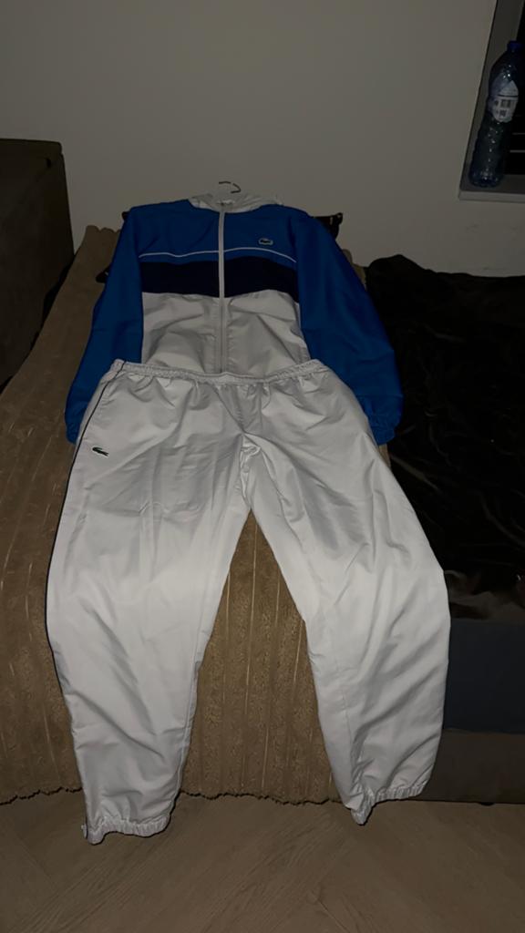 Lacoste pak, Maat 52/54 (L), Wit, Ophalen of Verzenden, Gedragen