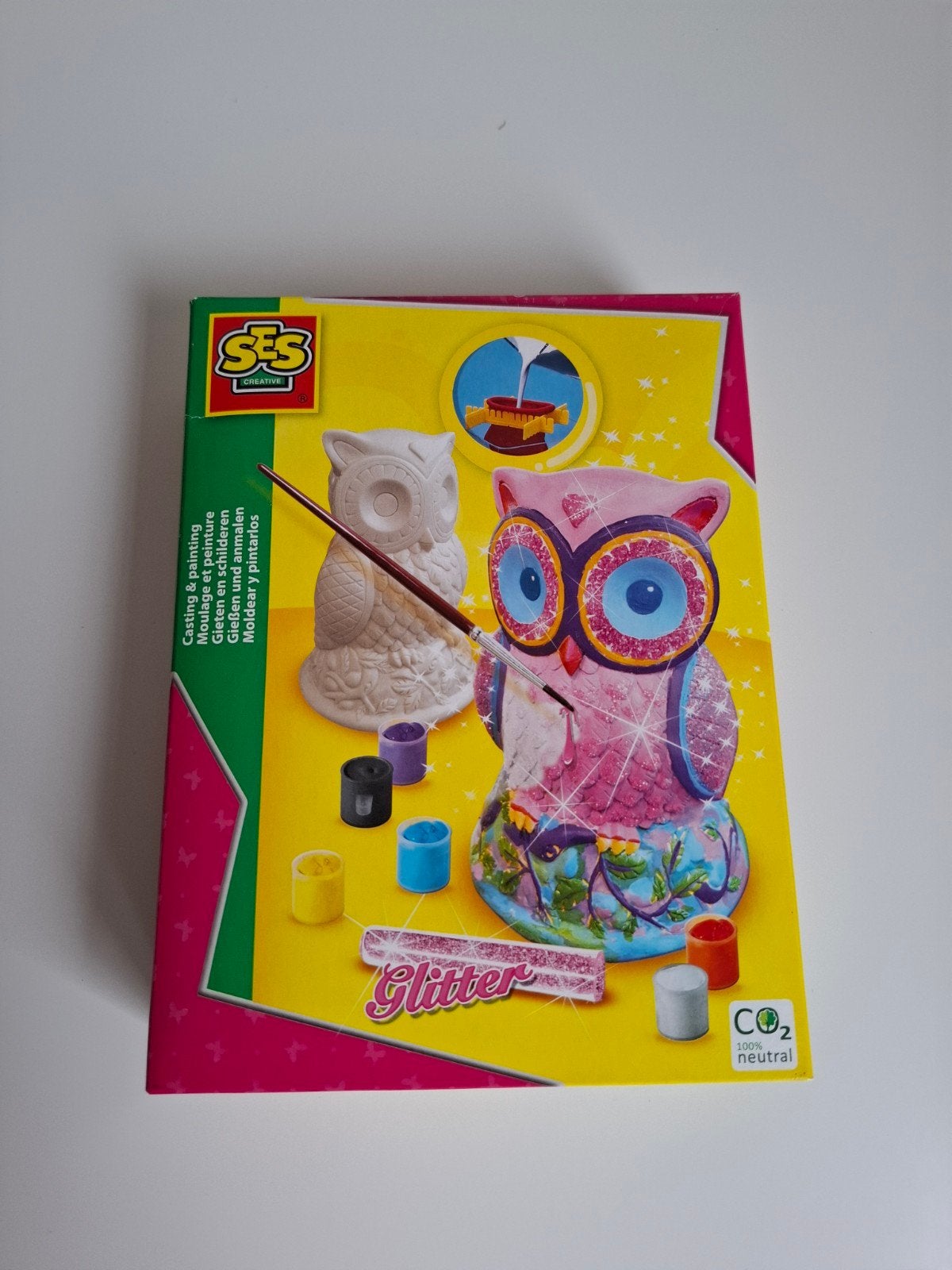 SES Creative Gieten & Schilderen Uilen Glitter Knutselset, Dieren, Nieuw, Meerkleurig, Ophalen of Verzenden