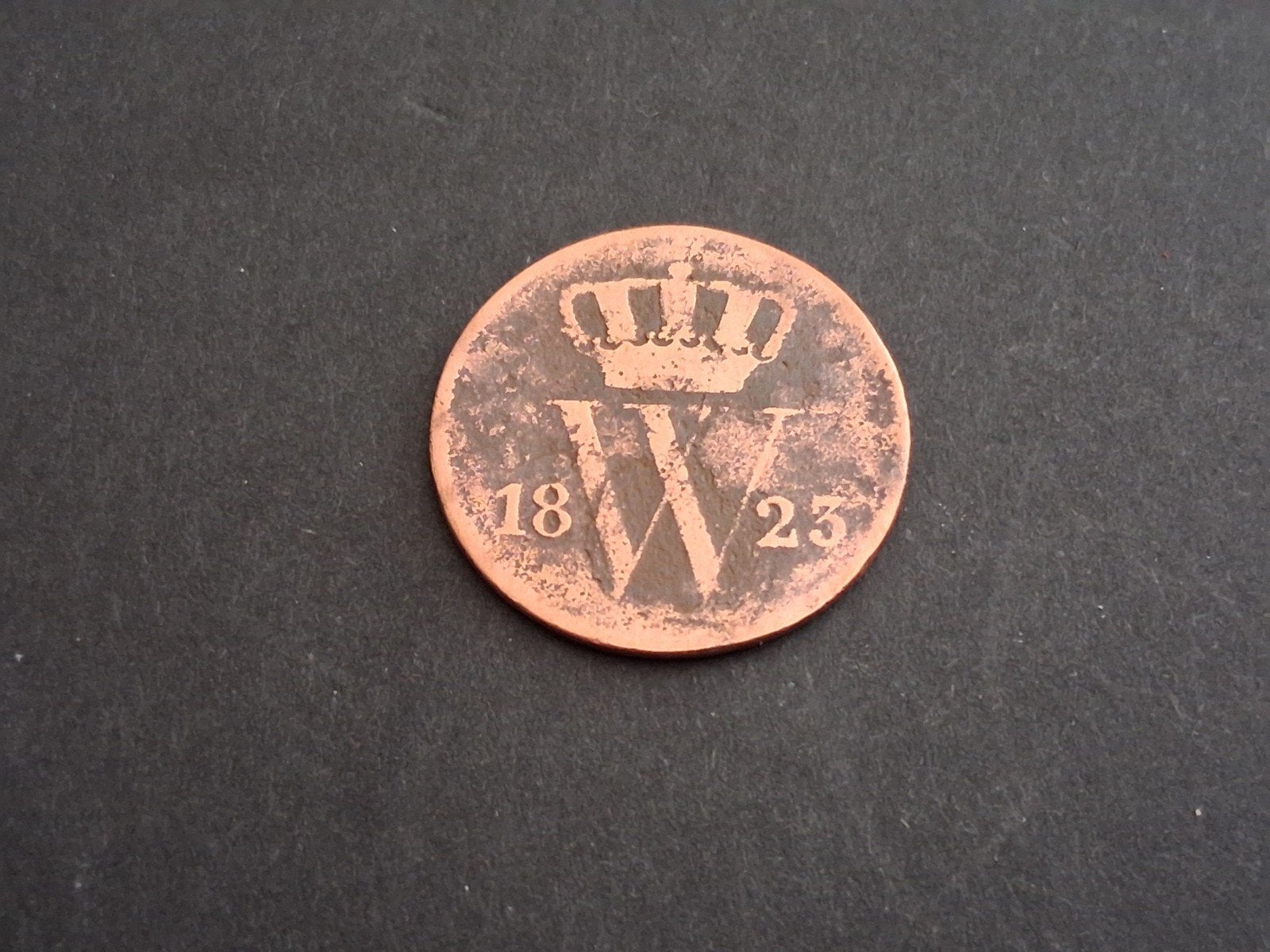 Willem 1,, 1 cent 1823 B, Verzenden, Koning Willem I, 1 cent, Losse munt