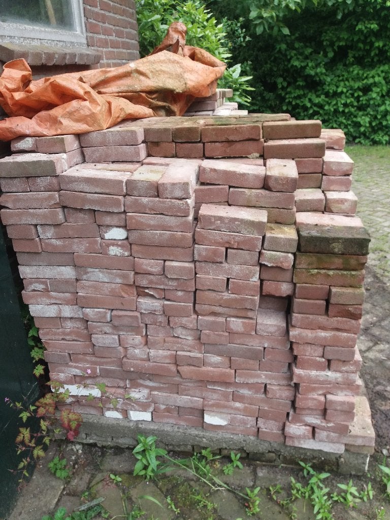 Metsel bakstenen te koop 3000+. 1 euro per 5 stenen., Ophalen of Verzenden, Gebruikt, Bakstenen