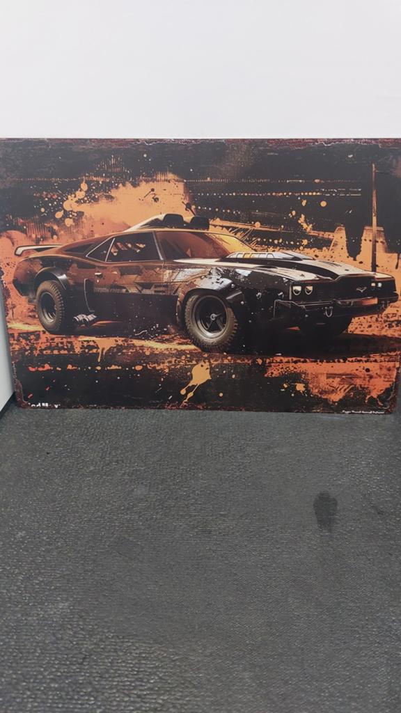 Metalen wanddecoratie auto 20x30cm, Minder dan 50 cm, Overige typen, Nieuw, Ophalen of Verzenden