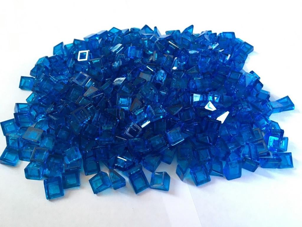Lego 1x1 schuin donker blauw doorzichtig transparant 54200, Ophalen of Verzenden, Nieuw, Losse stenen, Lego