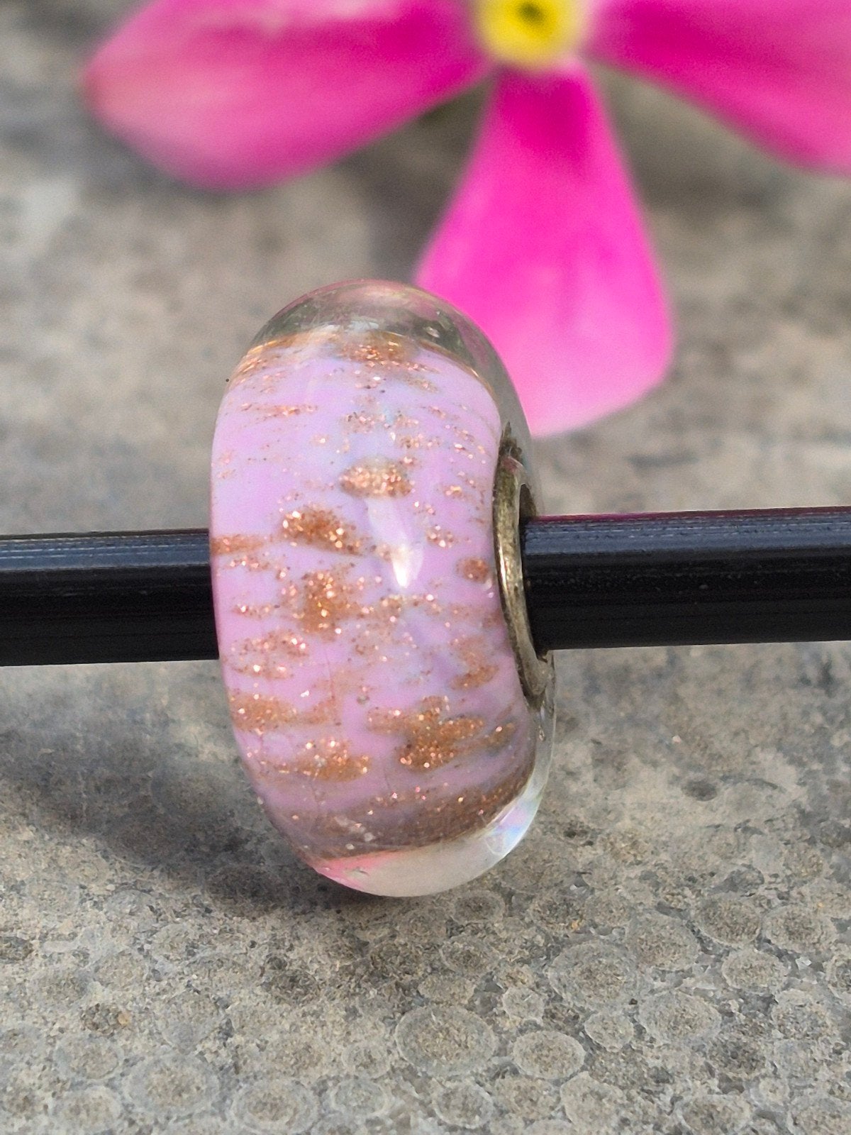 Roze woestijn van Trollbeads, Sieraden, Tassen en Uiterlijk, Bedels, Ophalen of Verzenden, Gebruikt, Zilver, Trollbeads