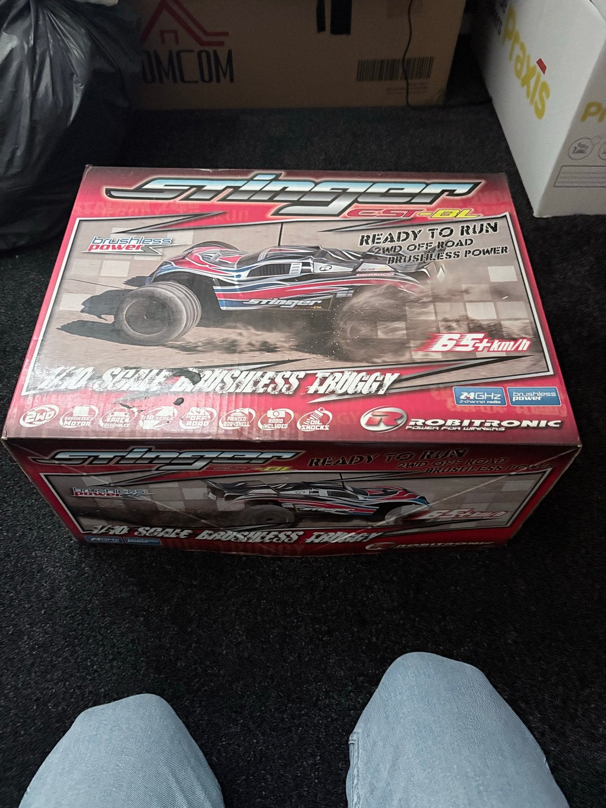 Stinger RC Buggy met Graupner Ultramat 14 lader, Auto offroad, Zo goed als nieuw, RTR (Ready to Run), Overige schalen