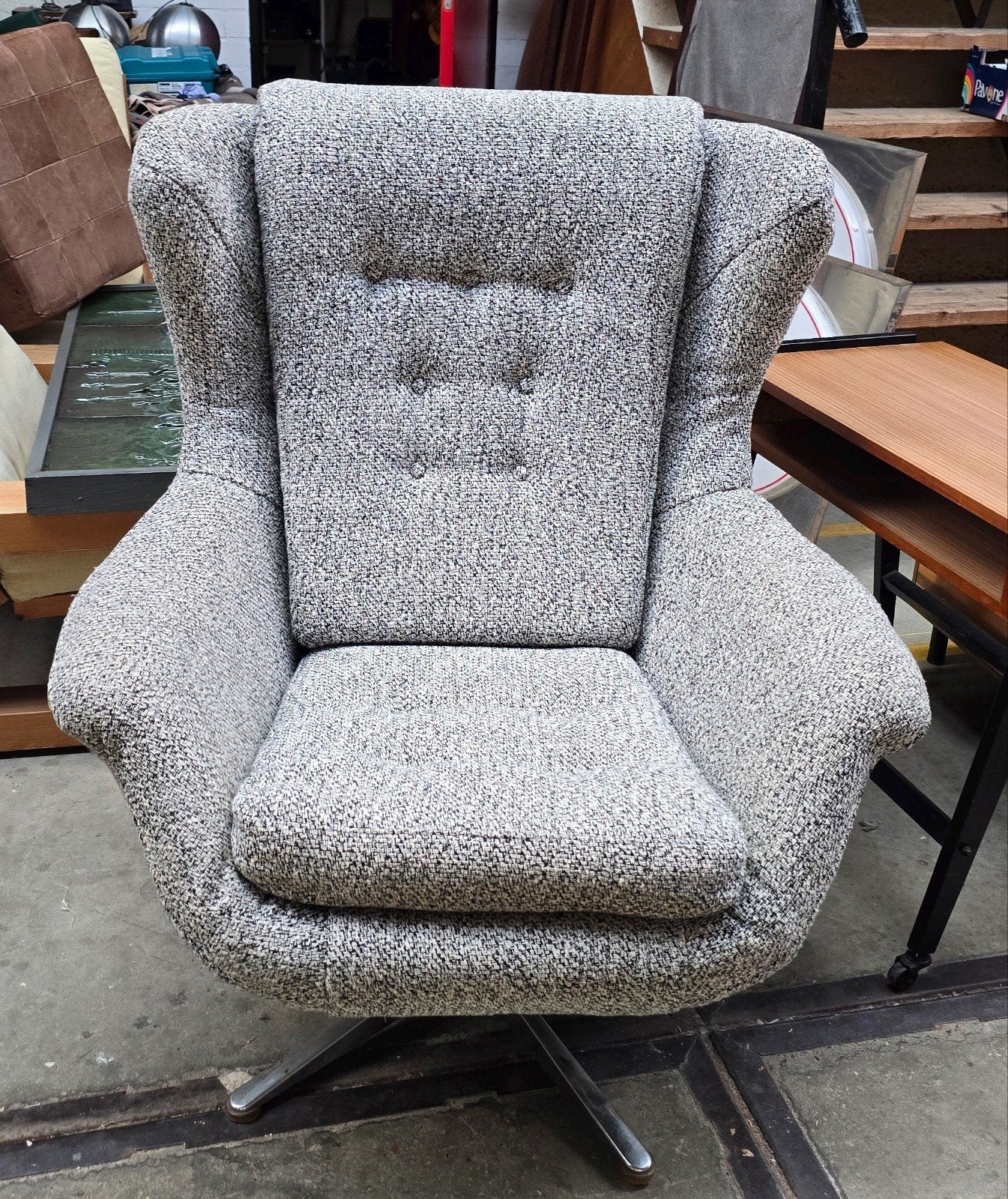 vintage fauteuil, Ophalen, Gebruikt, 50 tot 75 cm