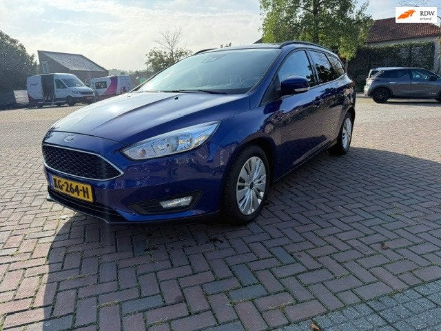 Ford Focus Wagon 1.0 Titanium, Dealer onderhouden, 125 pk, Euro 6, Blauw