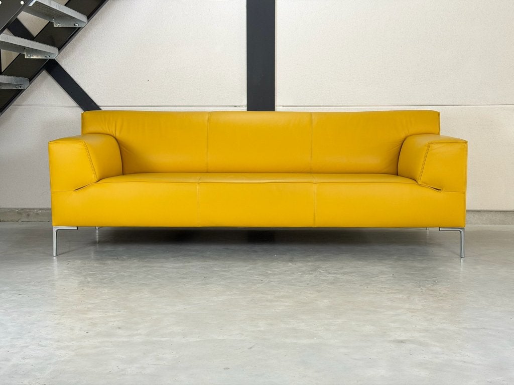 Design on Stock Bloq 3-zits bank - okergeel leer