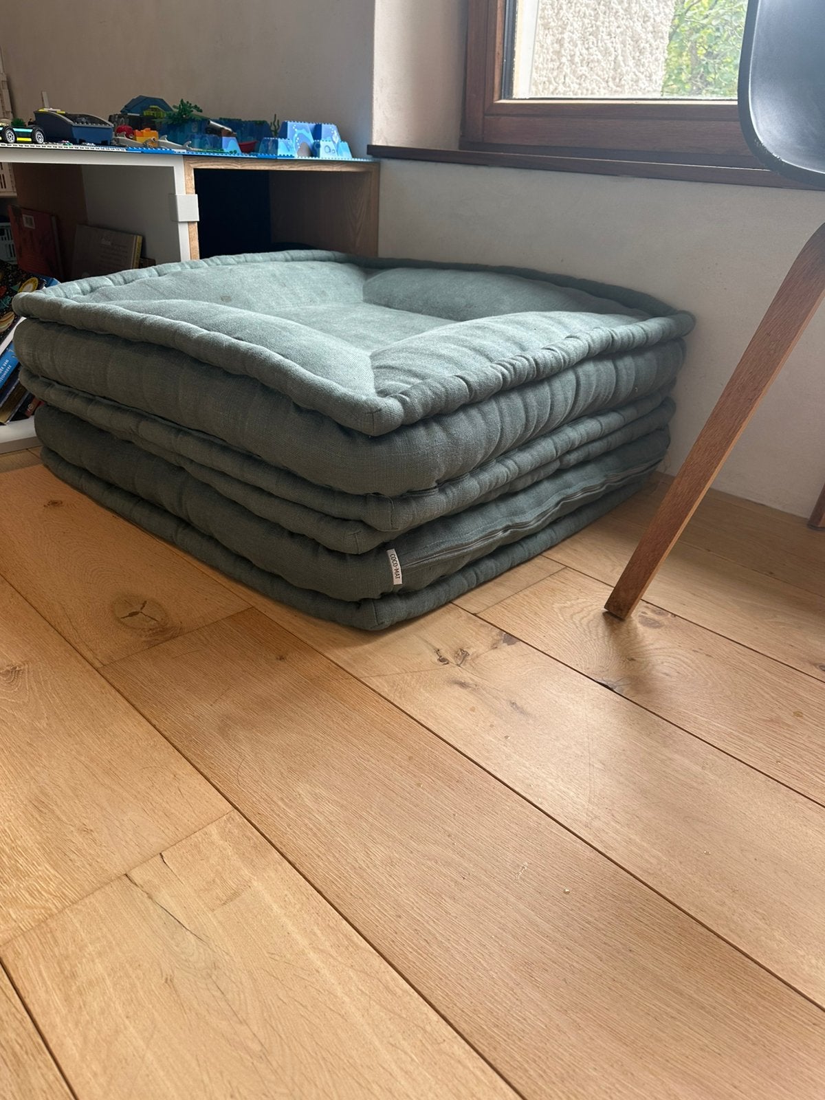 Coco Mat vloer zitkussens 2 stuks twv 1200,-, Ophalen, 125 cm of meer, Zo goed als nieuw, Stof