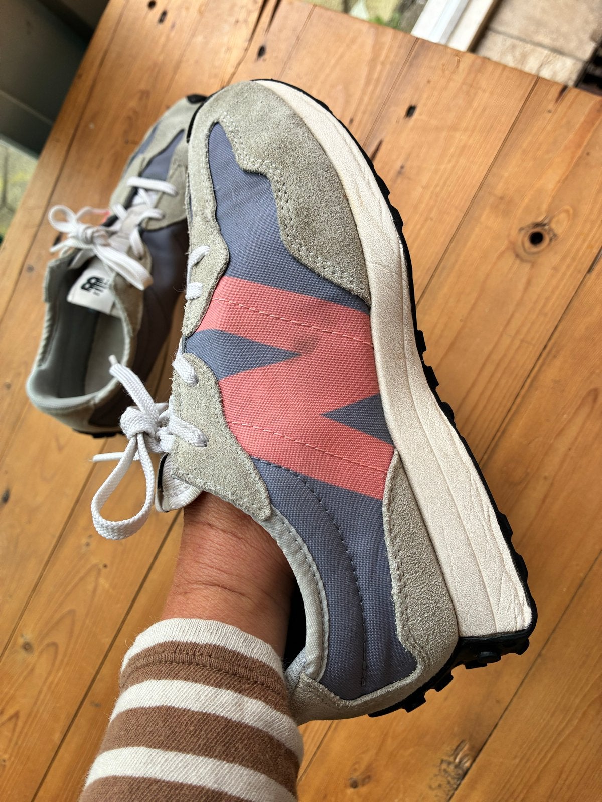 New Balance 327 lila, toxe grijs/beige, maat 37, Kleding | Dames, Ophalen of Verzenden, Roze, Sneakers of Gympen, Zo goed als nieuw