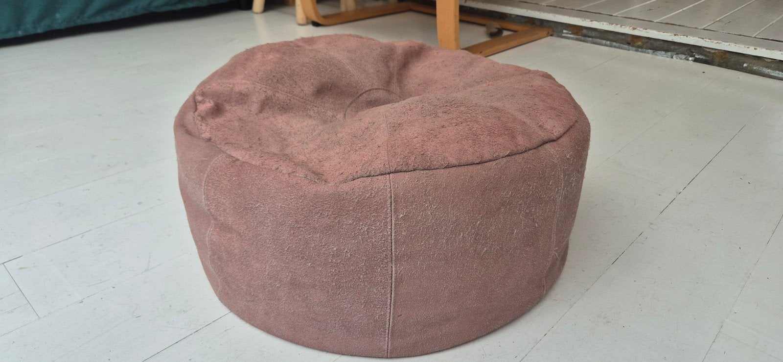 leren poef Sissy Boy, diameter 48 cm, Ophalen, Minder dan 50 cm, Rond, Zo goed als nieuw