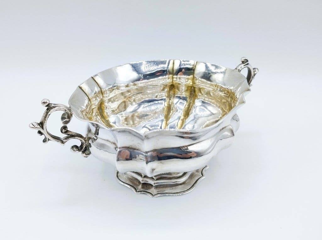 Zilveren brandewijnkom, Nederland, 1763, Verzenden, Zilver