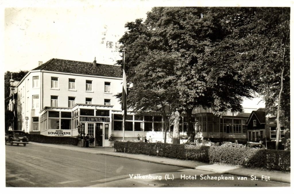 Valkenburg [L.] - Hotel Schaepkens van St. Fijt - 1957 gelop, Ophalen of Verzenden, 1940 tot 1960, Gelopen, Limburg