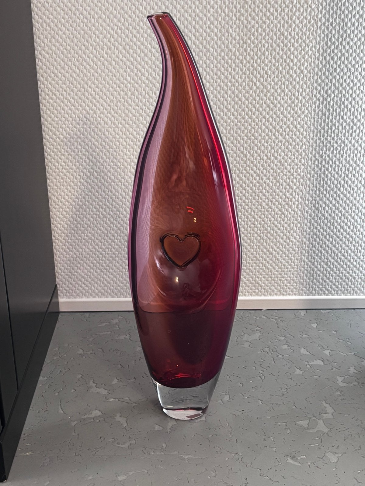 Kosta boda vaas 55 cm, Ophalen of Verzenden, 55 cm, Rood, Glas
