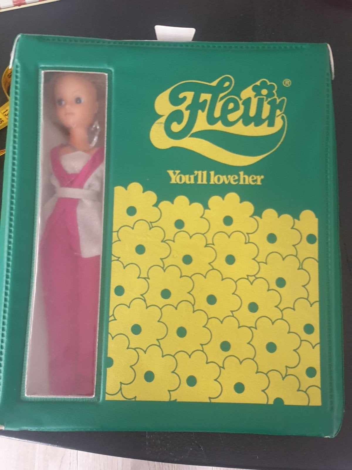 Vintage Fleur pop met 2 koffers en veel extra toebehoren, Kinderen en Baby's, Speelgoed | Poppen, Ophalen of Verzenden, Gebruikt
