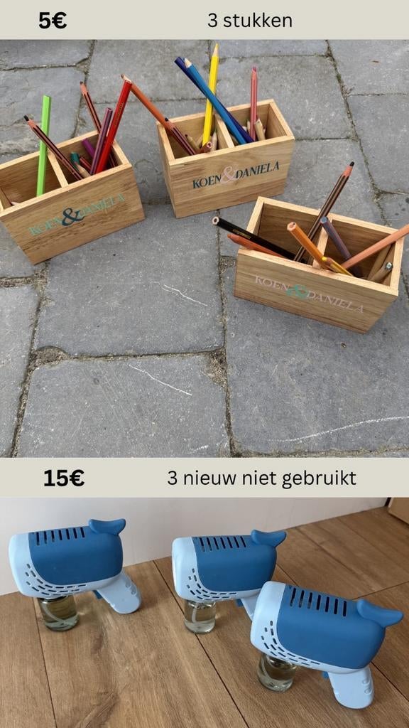 KINDERHOEK SET – POTLOODHOUDERS & BUBBLE GUNS, Ophalen, Gebruikt, Overige typen