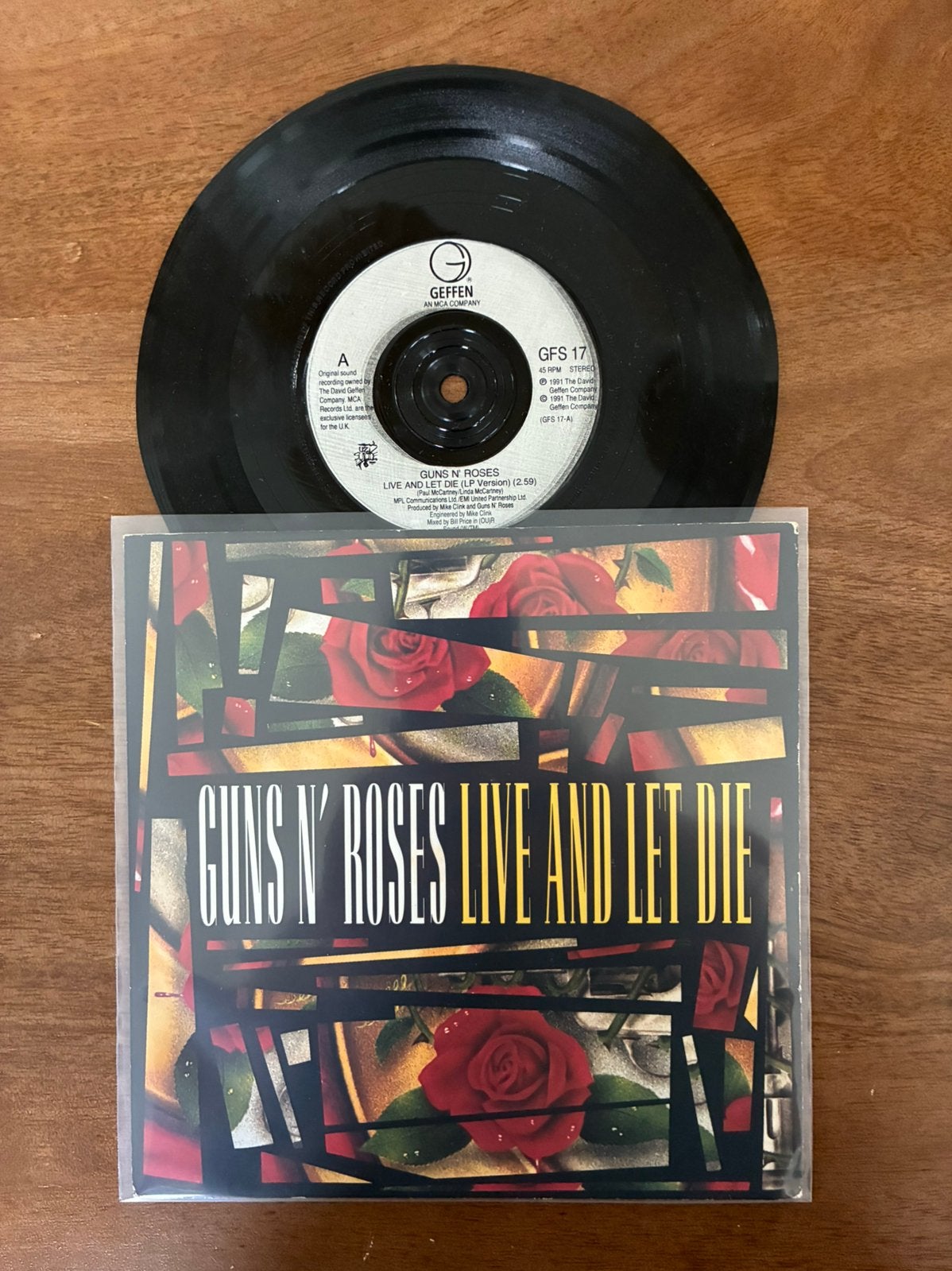 Guns n’ Roses - Live and let die, Ophalen of Verzenden, 7 inch