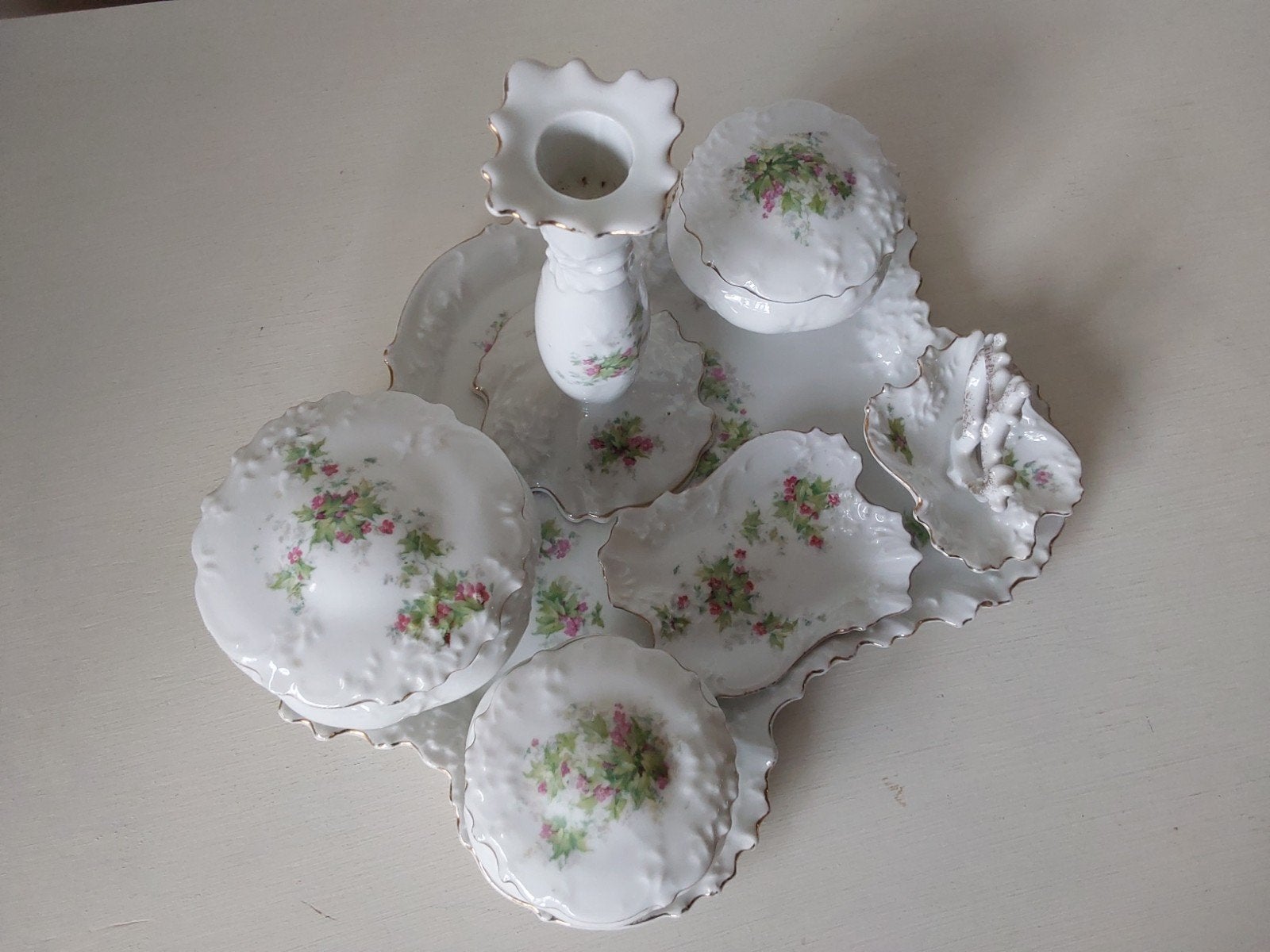 Victoriaans boudoirsetje, Antiek en Kunst, Ophalen of Verzenden