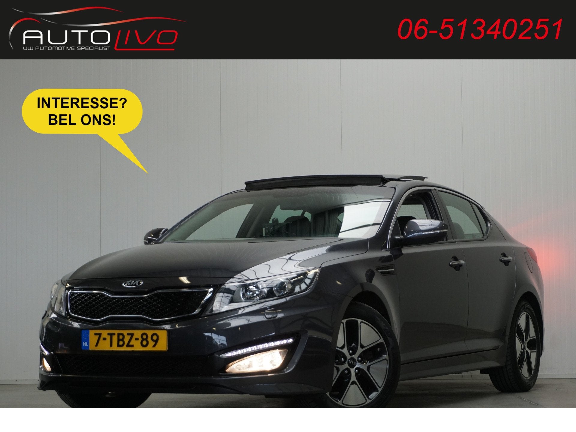 Kia Optima 2.0 CVVT Hybrid Super Pack NL AUTO! PANO INFINITY, Auto's, Kia, Gebruikt, Zwart, 4 cilinders, Optima