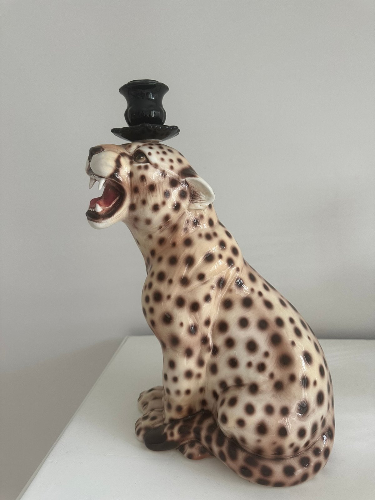Kandelaar Cheetah, Ophalen, Zo goed als nieuw, Overige materialen, Minder dan 25 cm