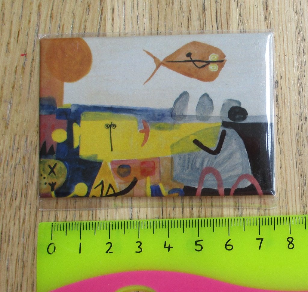 corneille koelkastmagneet magneet van schilderij vis poisson, Ophalen of Verzenden