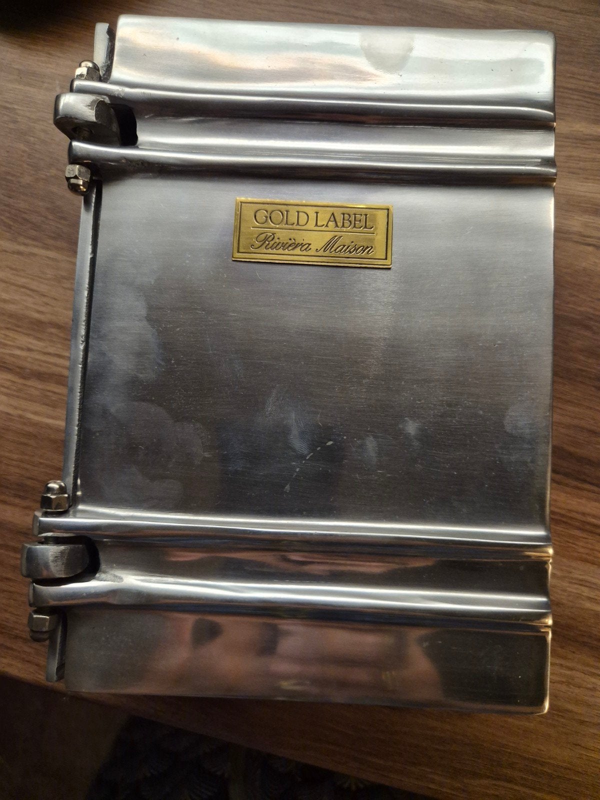 Riviera Maison Gold Label Book Box Zilver, Gebruikt, Ophalen of Verzenden, Zilver, Metaal
