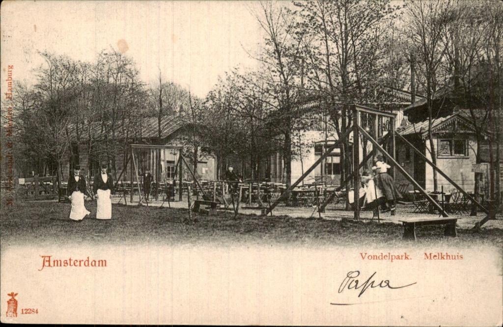 Amsterdam - Vondelpark - Melkhuis, Verzamelen, Ansichtkaarten | Nederland, Gelopen, Noord-Holland, Voor 1920, Ophalen of Verzenden