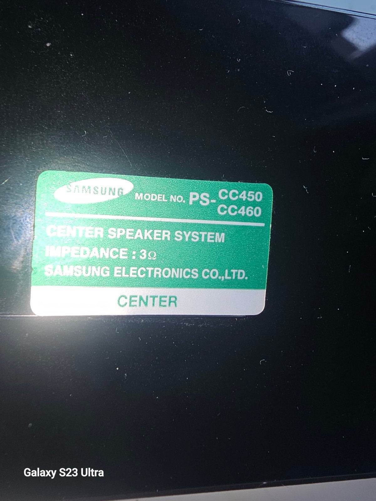 Samsung Center Speaker PS-CC450/CC460, Ophalen, Gebruikt, Geschikt voor surround/home cinema, Center speaker