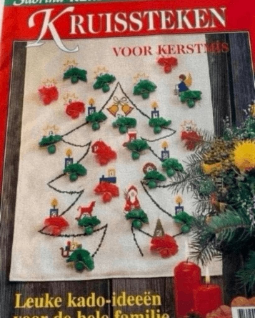 KRUISSTEKEN SABRINA KERSTUITGAVE, Ophalen of Verzenden, Zo goed als nieuw, Handborduren, Patroon