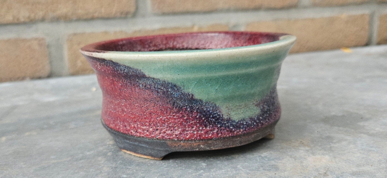 bonsai schaal / pot  Rene Lecocq, Tuin en Terras, Bloempotten, Rond, Ophalen of Verzenden, Zo goed als nieuw, Aardewerk