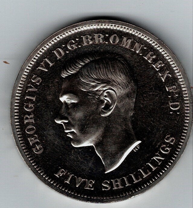 23-1829 Engeland 5 shilling 1951, Verzenden, Overige landen, Losse munt