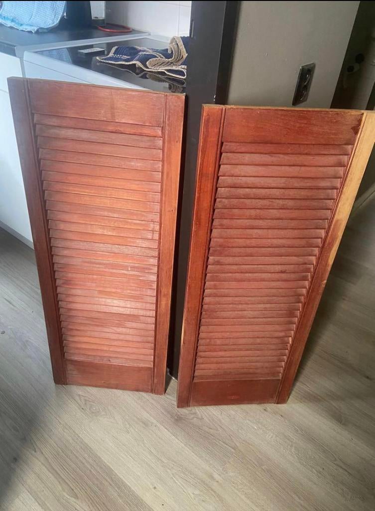 Louvre deur 38x97 2 stuks, Ophalen, Zo goed als nieuw