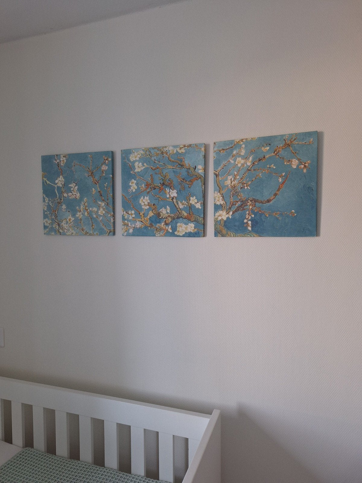 Canvas schilderij drieluik Van Gogh bloesem, Ophalen of Verzenden