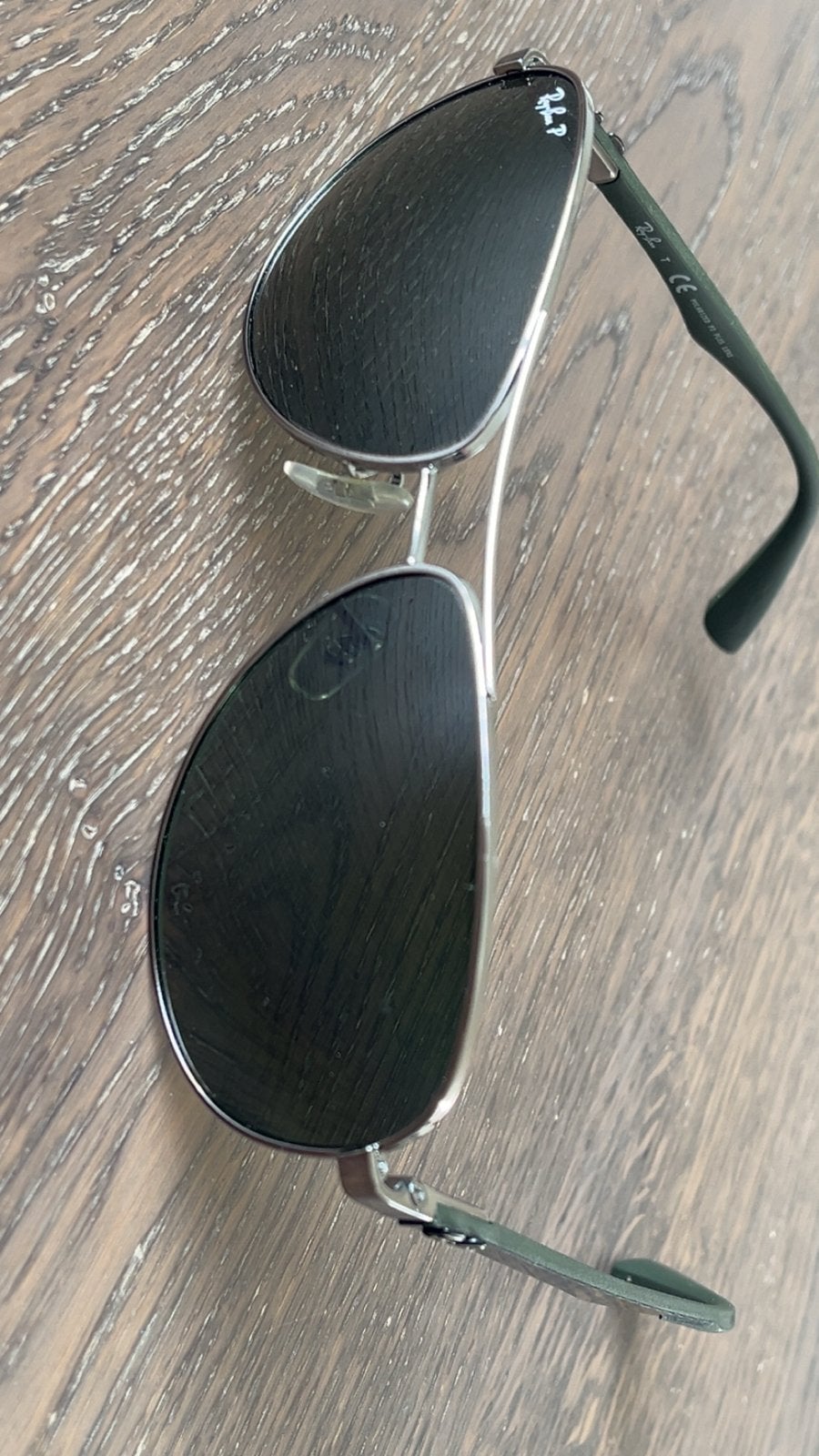 Ray-Ban RB8313 Carbon Fibre Zonnebril - Groen/Zilver, Ophalen, Zonnebril, Zo goed als nieuw, Ray-Ban