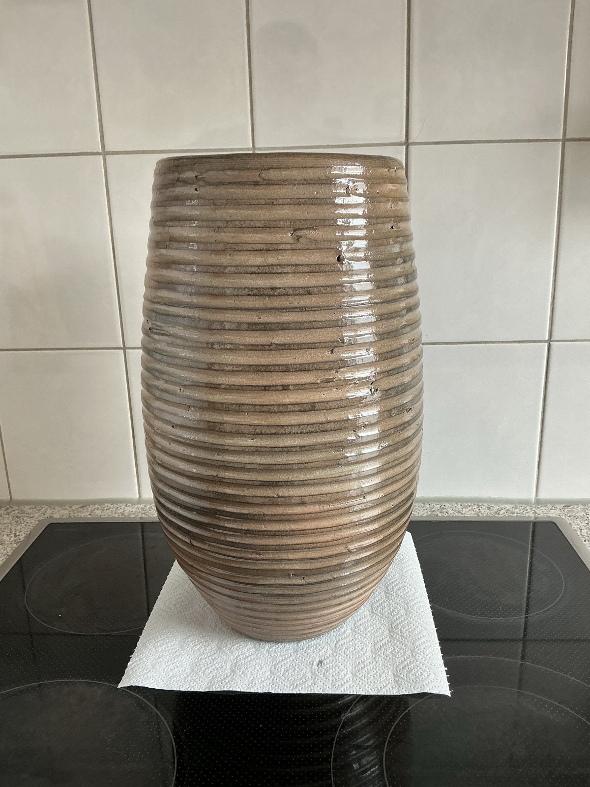 Grote decoratieve vaas, aardewerk, handgemaakt, Antiek en Kunst, Ophalen of Verzenden