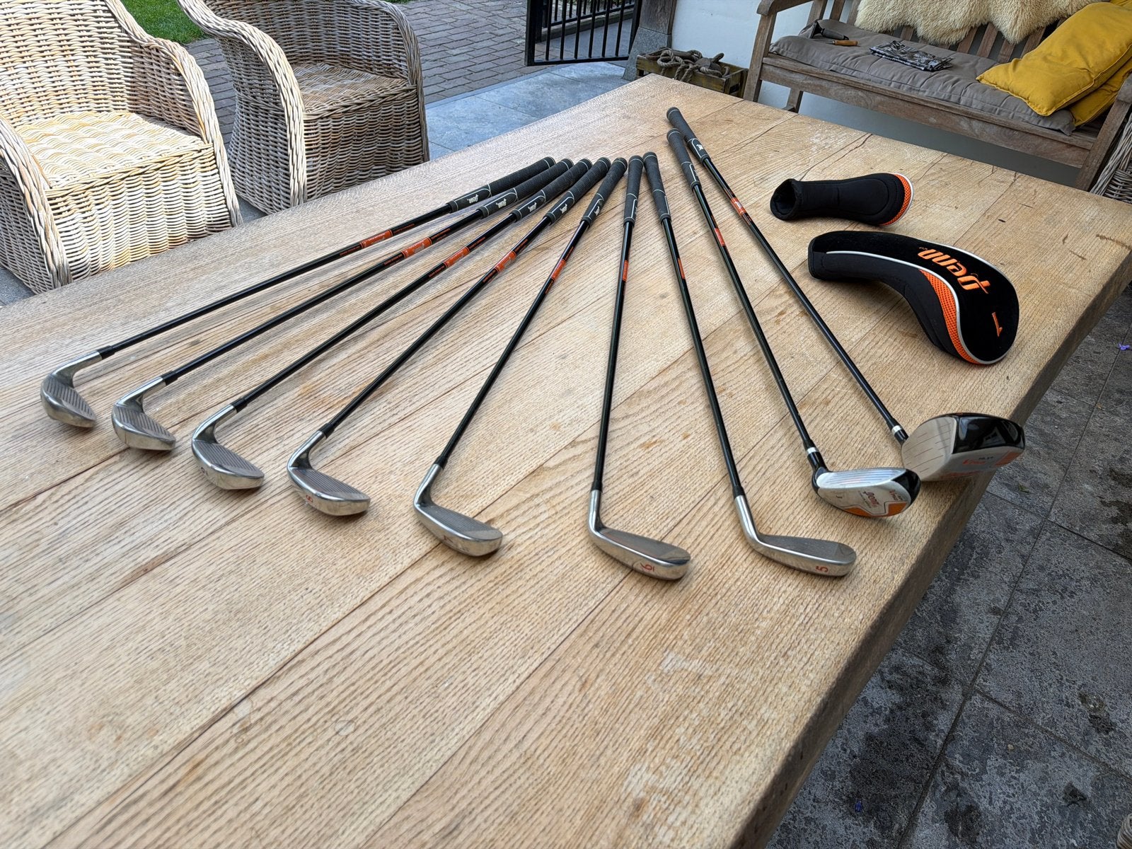 Penn golfset met clubs en headcovers, Ophalen of Verzenden, Gebruikt, Set, Overige merken