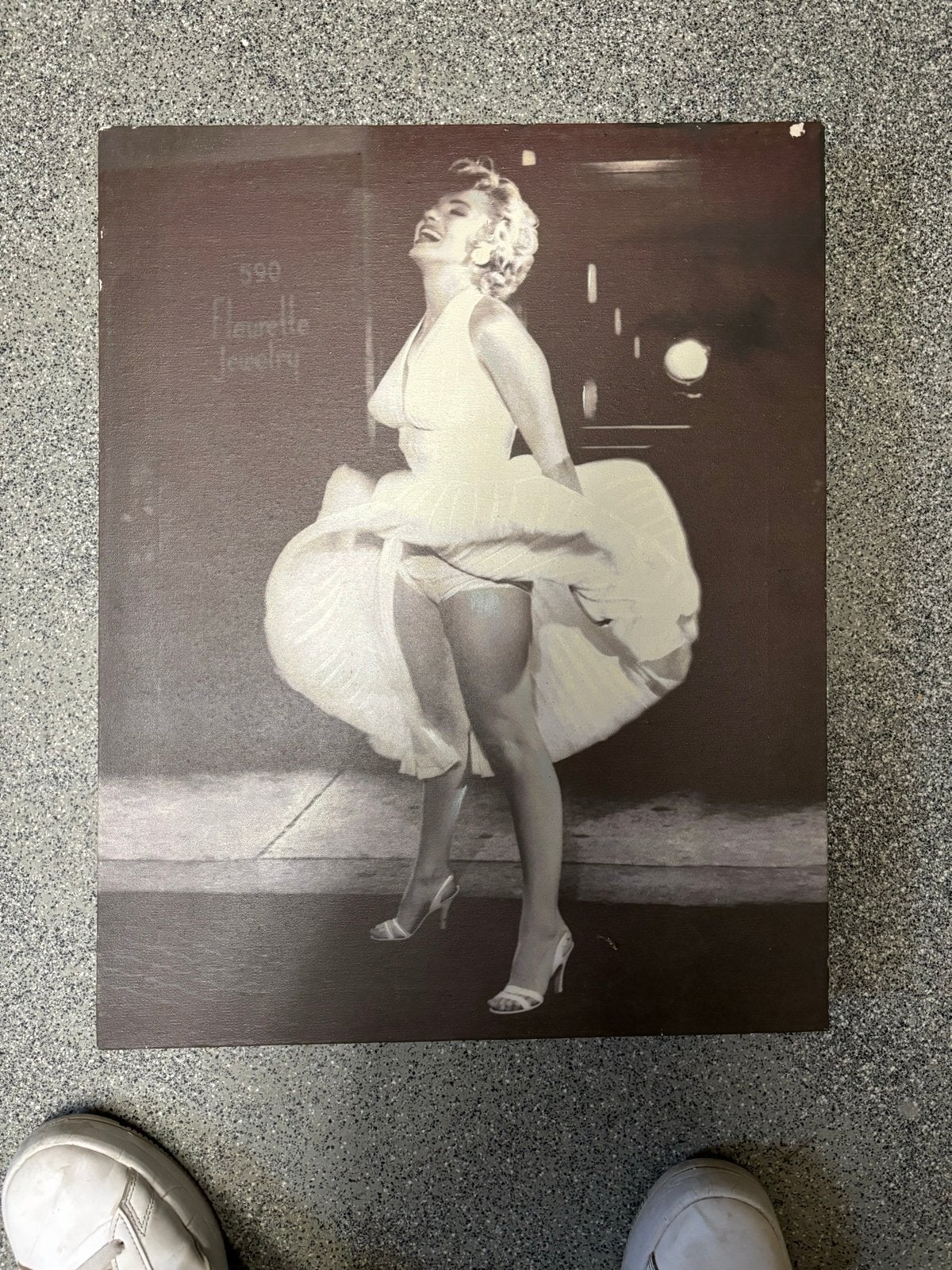 Marilyn Monroe "The Seven Year Itch" Canvas Schilderij, 50 – 75, Ophalen of Verzenden, Zo goed als nieuw, Schilderij