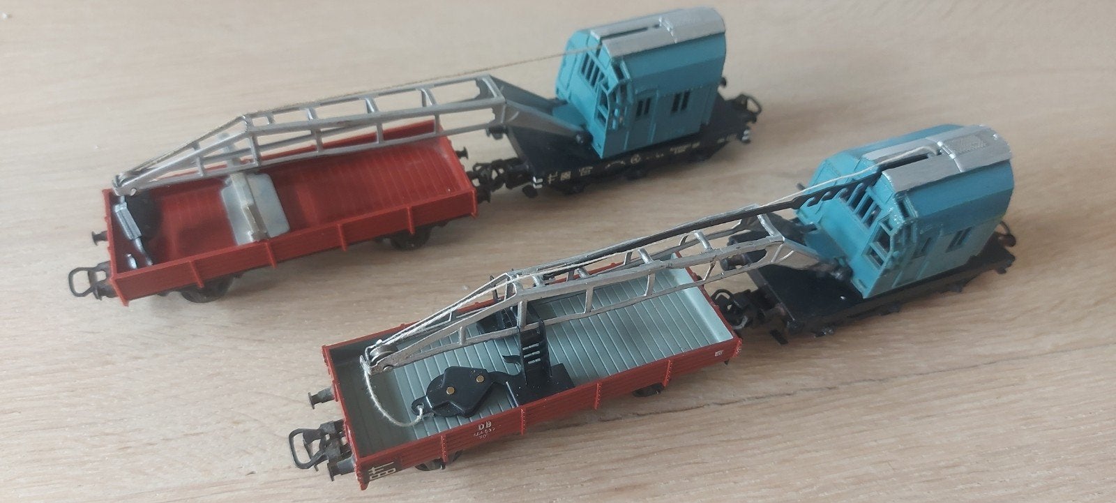2 Märklin DB Krüpp kraanwgn's+lageboordwgn's artnr 4611+4503, Wisselstroom, Wagon, Ophalen of Verzenden, Zo goed als nieuw