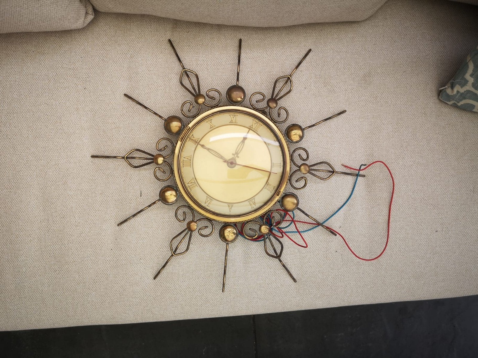 Vintage Orfac Zonne Wandklok, Ophalen