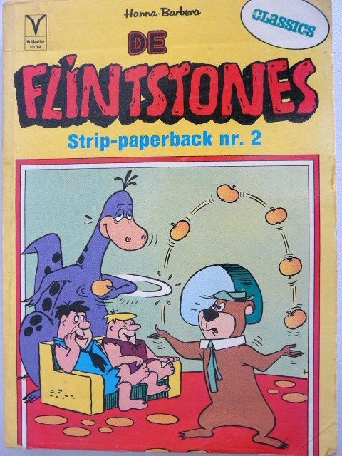 De Flintstones # strip-paperback 2, Eén stripboek, Ophalen of Verzenden, Gelezen, Hanna-Barbera