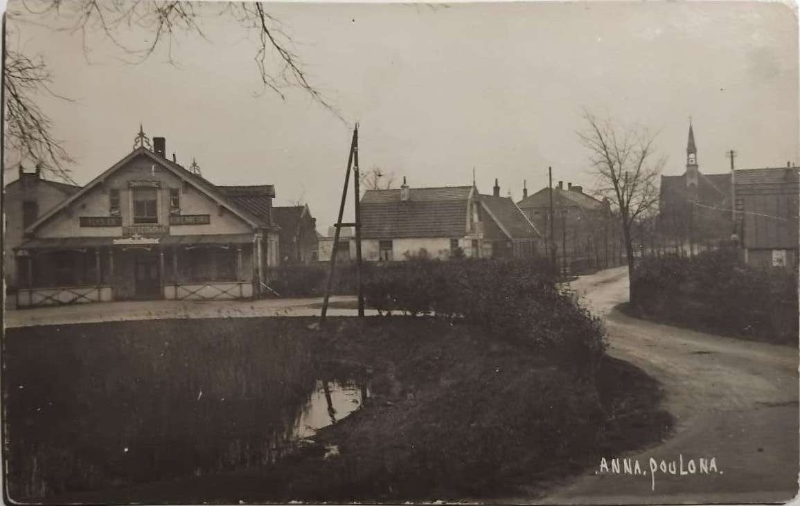 Fotokaart Anna Paulowna (Noord-Holland) - Dorpsgezicht 1921, Ophalen of Verzenden, 1920 tot 1940, Gelopen, Noord-Holland