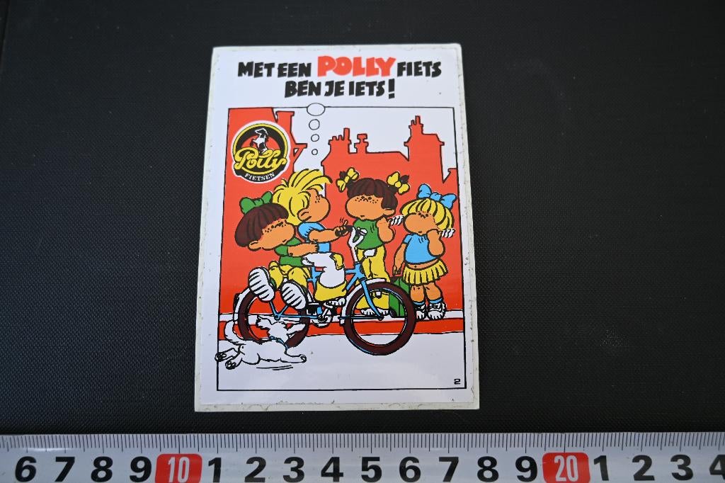 sticker met een polly fiets ben je iets - strip 7055, Ophalen, Zo goed als nieuw