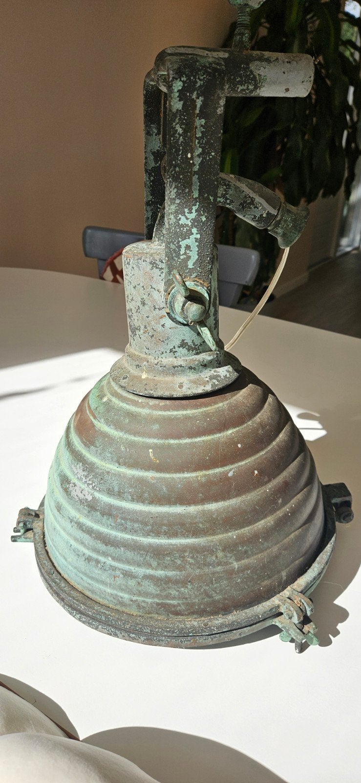 Vintage Koperen Scheepslamp - Authentiek Maritiem, Antiek en Kunst, Ophalen of Verzenden