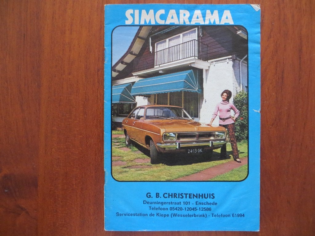 Simcarama modellenoverzicht 1972 Simca Chrysler Matra, Ophalen of Verzenden, Gelezen, Overige merken