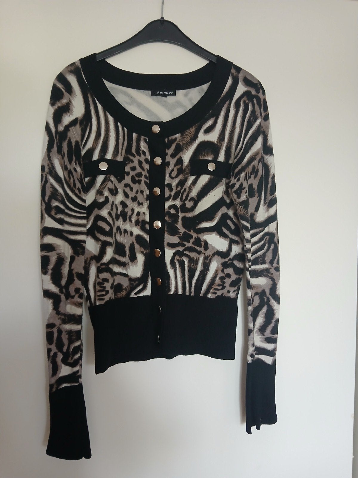Leo Guy dames vest met dierenprint - Maat M/L, Maat 38/40 (M), Overige kleuren, Leo Guy, Ophalen of Verzenden