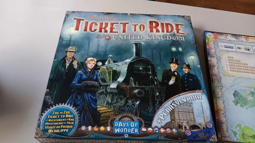 Ticket to ride united kingdom & pennsylvania, Vijf spelers of meer, Ophalen of Verzenden, Zo goed als nieuw