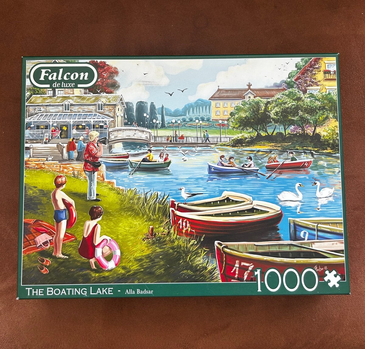 Falcon de luxe Legpuzzel 'The Boating Lake' 1000 stukjes, Ophalen of Verzenden, Meer dan 50 stukjes, Zo goed als nieuw, 6 jaar of ouder